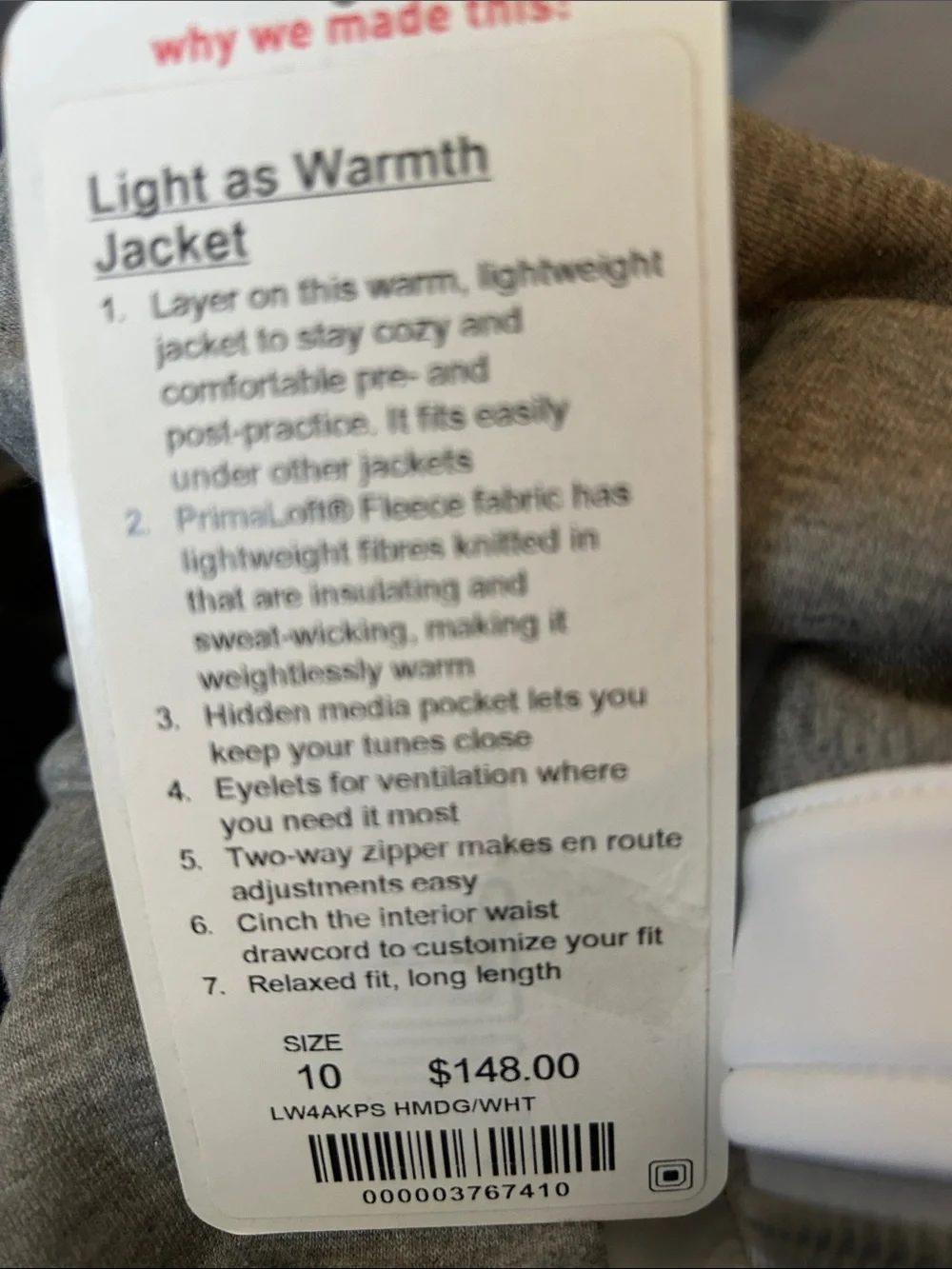 lululemon athletica lightweight gray